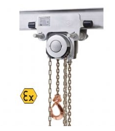Yalelift model IT ATEX Hand chain hoist with integrated push or geared type trolley Capacity 500 - 10000 kg