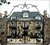 Early French Wrought Iron Period Gates