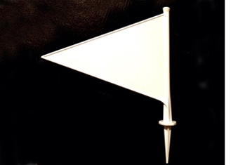 White Boundary Marker Flags