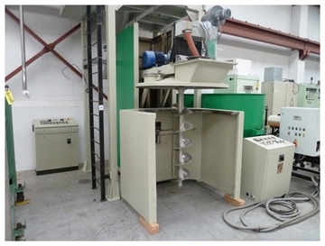 2 off Process Controls Gravimetic Feeder blenders each with 3 component feeders and hopper loaders