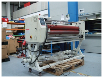 1650mm Film Lamination unit with heated compression rolls