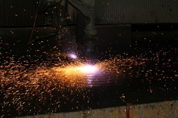  40mm Thick Mild Steel Plasma Cutting