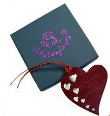 Quality Leather Heart Bookmark - A Heart That Loves