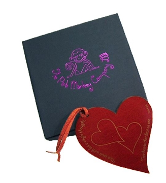 Quality Leather Heart Bookmark - Two Souls