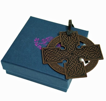 Quality Leather Cletic Bookmark - Celtic Cross