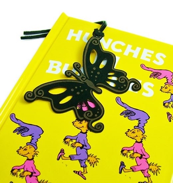 Leather Children's Bookmark - Butterfly Flying 