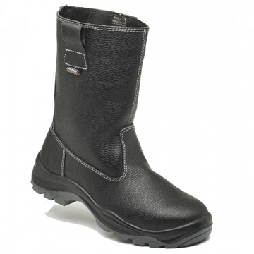Parade Footwear Siroka Black Leather Fur Lined Mens Safety Rigger Boots