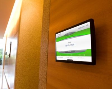Book and manage rooms directly outside the conference room
