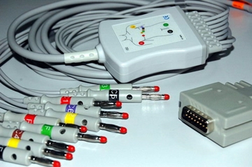 10 Lead Complete ECG Cables with 4mm Plugs