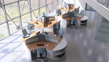 Desks and tables for a variety of office uses