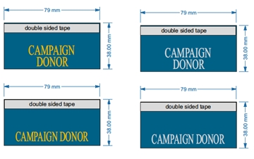 Campaign donor ribbons