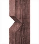NOTCHED TIMBER FENCE POSTS