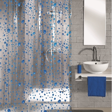 Bubble Navy Blue Shower Curtains