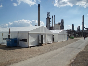 On-Site Temporary Workspace For Oil Refineries