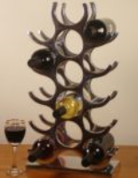 15 Bottle cast and polished solid aluminium wine rack