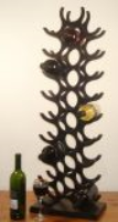 27 Bottle solid aluminium wine rack in a satin / gloss black finish