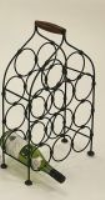 Eleven bottle iron wine rack