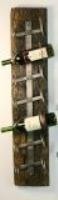 Iron seven bottle wall mounted wine rack