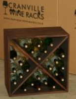 Wine Rack Cube - Assembled - Dark oak stain