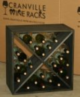 Wine Rack Cube - Assembled - Black