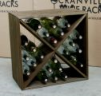 Wine Rack Cube - Flat Pack - Walnut