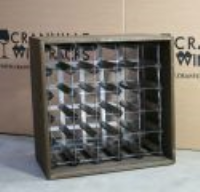 Wine Rack Cube - 25 Spaces - Dark oak stain