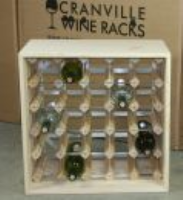 Wine Rack Cube - 25 Spaces- Walnut stain