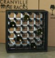 Wine Rack Cube - 25 Spaces -Black