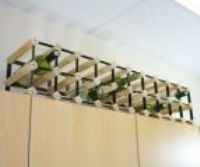 Classic 20 /30 bottle cupboard top pine wood and black metal wine rack ready assembled 