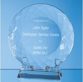 Optical Crystal Facet Plate Stand Included 
