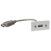 USB-A Module with Tail in White