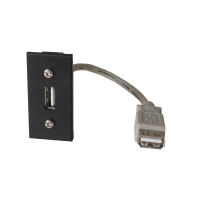 USB-A Module with Tail in Black