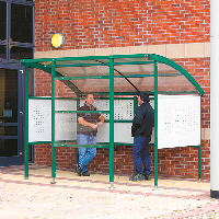 Premier Smoking Shelter with Perforated Steel Panels