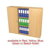 Triple Coloured Wooden File Storage Cupboard holds 45 Files