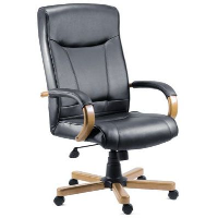 Kingston Light Oak Executive Leather Chair