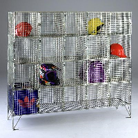 Personal Effects Wire Mesh Lockers with 20 Compartments