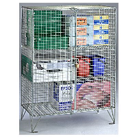 Half Height Wire Mesh Cupboard with 2 adjustable shelves