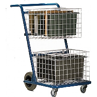 Mail Distribution Trolley with 2 Baskets