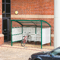 Premier Cycle Shelter with Perforated Steel Sides