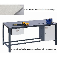 1200kg capacity Heavy Duty Workbench with 20mm thick Laminate Worktop - 5 DAY DELIVERY