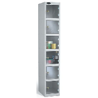 Probe Premium Clear Door Six Compartment Lockers