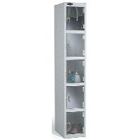 Probe Premium Clear Door Five Compartment Lockers