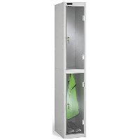 Probe Premium Clear Door Two Compartment Lockers