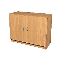 Coloured Low Wooden Cupboards - With or Without Doors