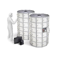 Round Pod Lockers with Six Compartments