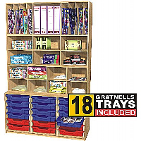 Combination Pigeonhole Sorter Cupboard with 18 Trays
