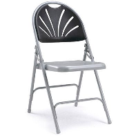 Value Grey Comfort Folding Chairs Pack of 4