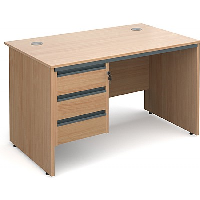 Maestro Panel End Desks with 3-Drawer Pedestal - 24 Hrs Delivery