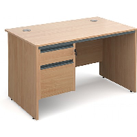 Maestro Panel End Desks with 2-Drawer Pedestal - 24 Hr Delivery
