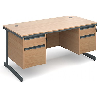 Maestro Cantilever Office Desks 2 &amp; 2 Drawers 24 Hrs Delivery